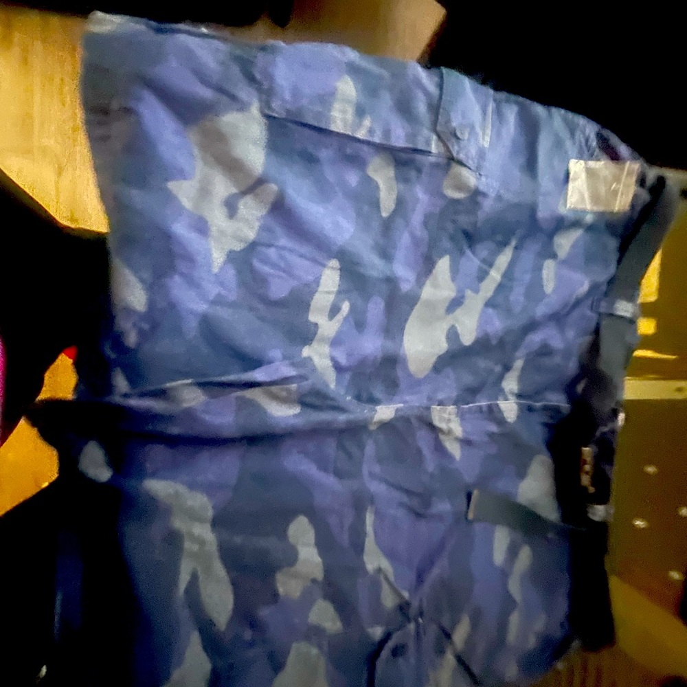 Blue Camouflage Cargo Shorts